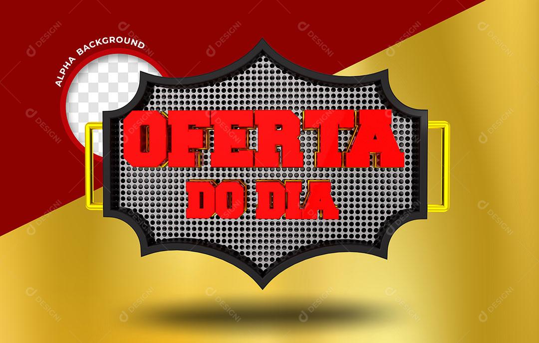 Oferta do Dia Selo 3D Para Composição PSD