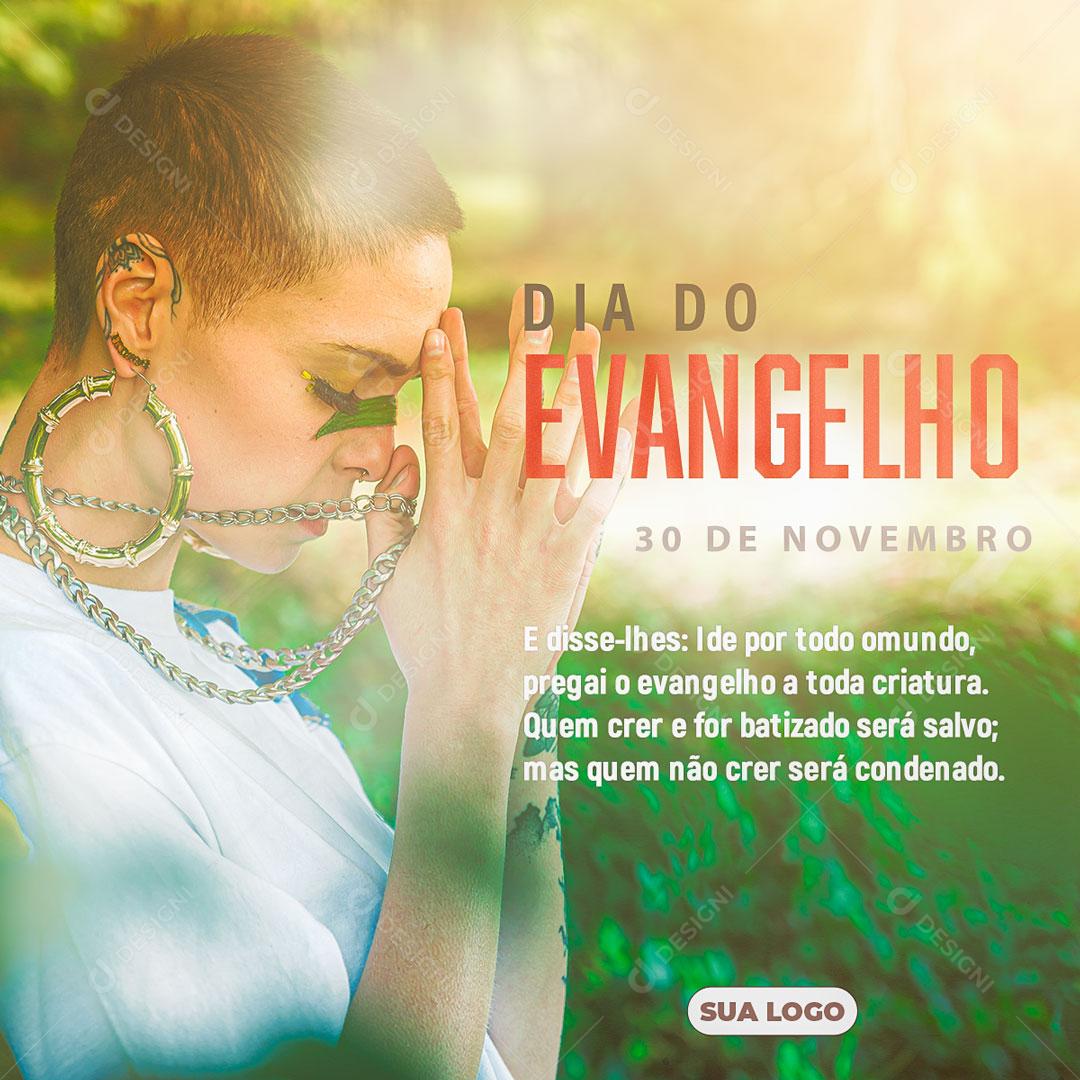 Social Media Data Comemorativa Dia do Evangelho PSD Editável