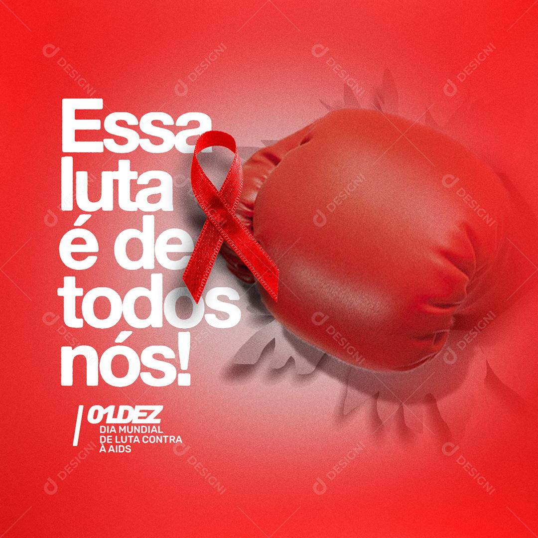 Post Dia Mundial Da Luta Contra À AIDS Social Media PSD Editável