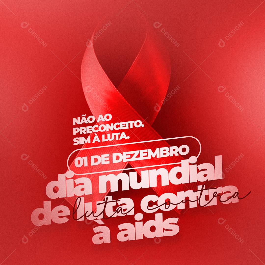 Post Dia Mundial Da Luta Contra À AIDS Social Media PSD Editável