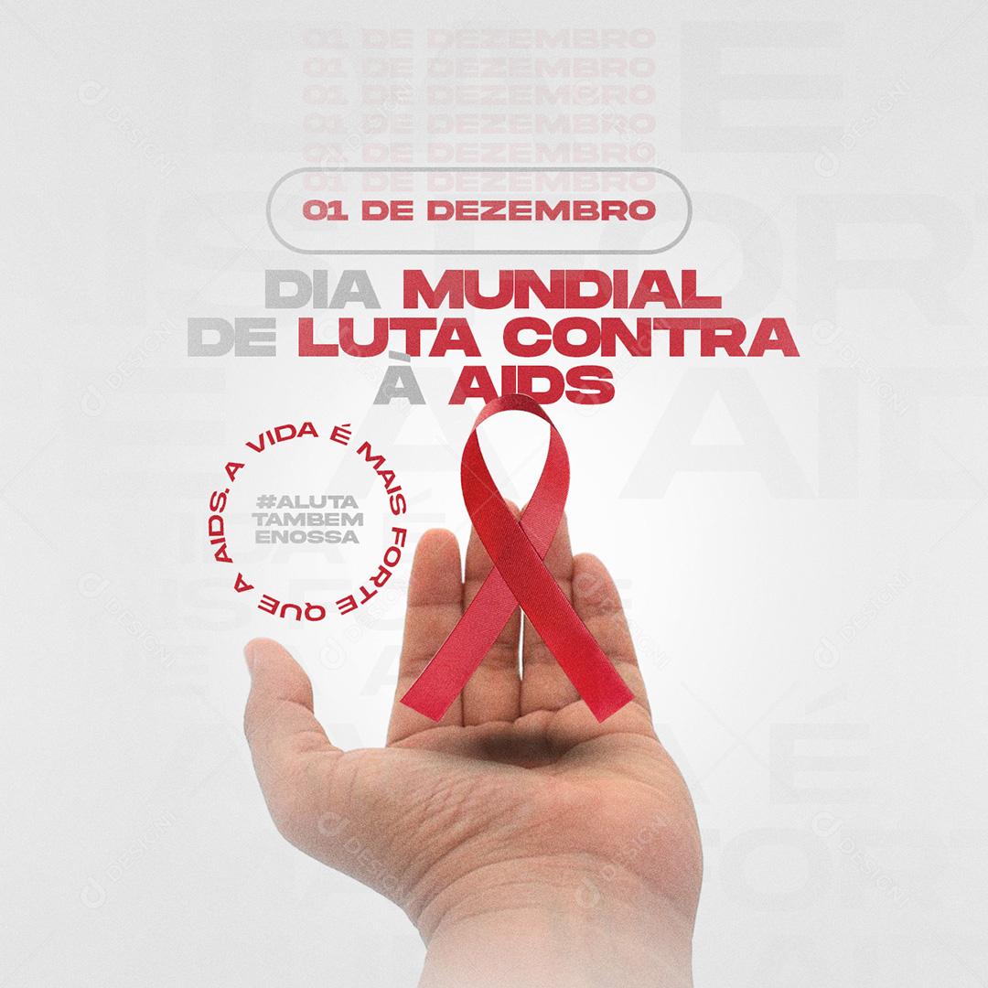 Post Dia Mundial Da Luta Contra À AIDS Social Media PSD Editável