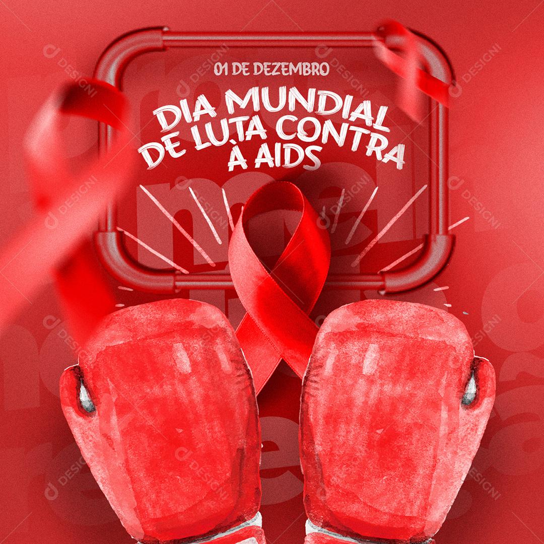 Post Dia Mundial Da Luta Contra À AIDS Social Media PSD Editável