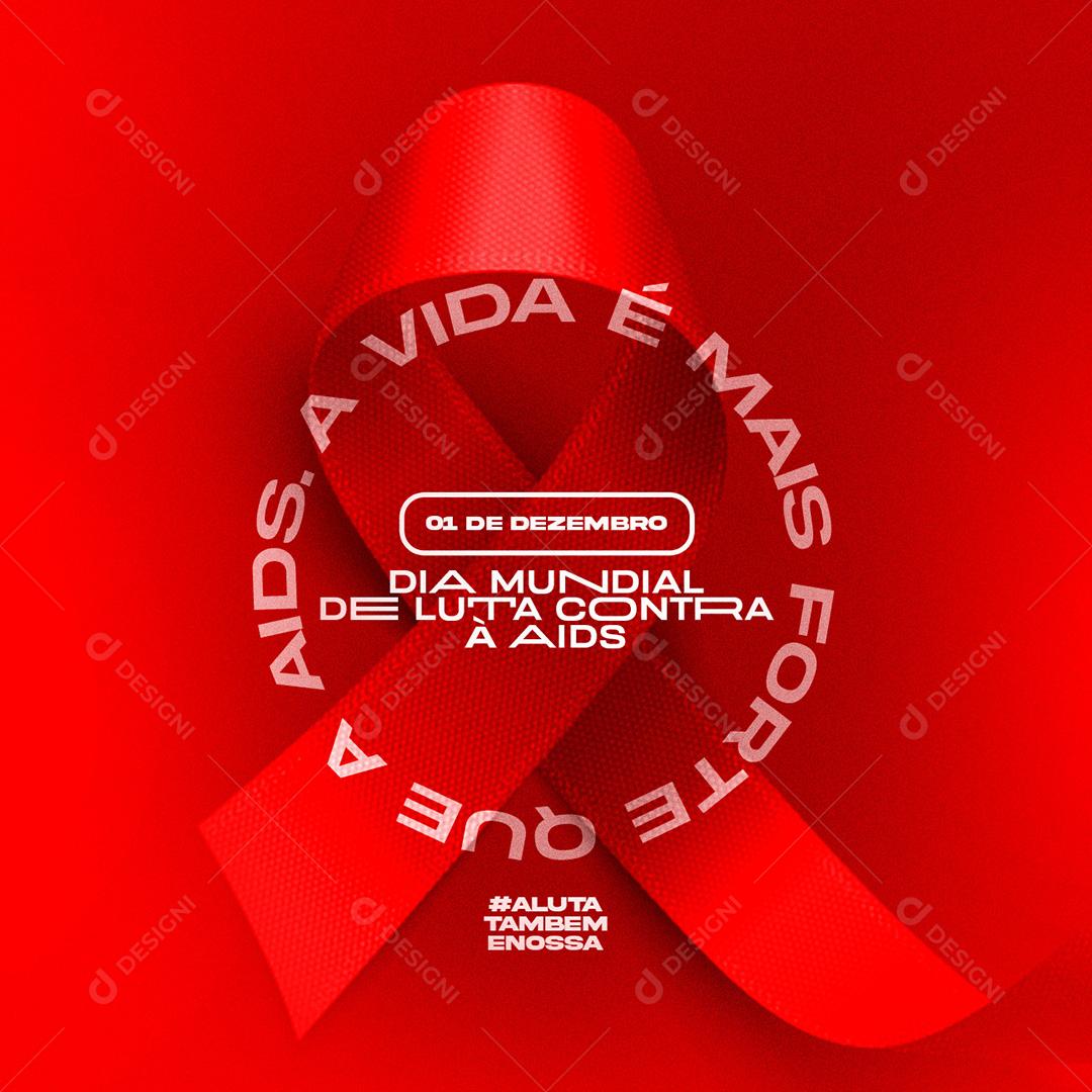 Post Dia Mundial Da Luta Contra À AIDS Social Media PSD Editável