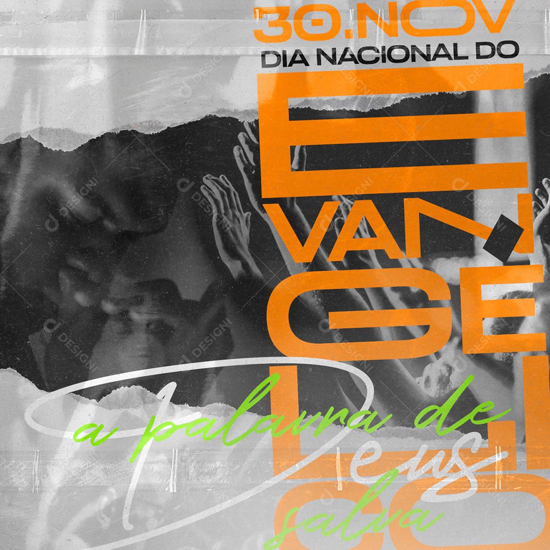 Post Dia Nacional Do Evangélico Social Media PSD Editável