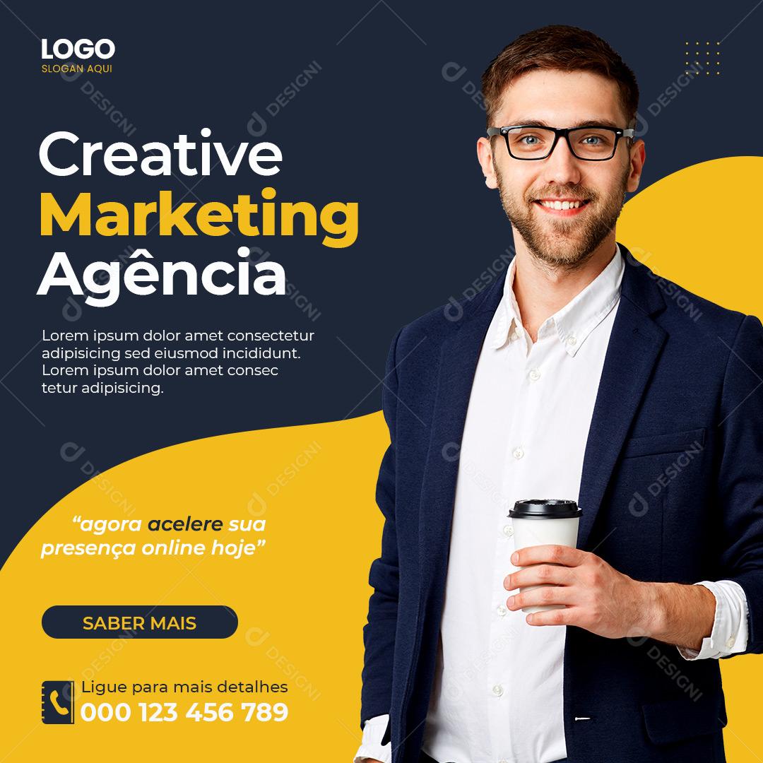 Social Media Creative Marketing Agência PSD Editável
