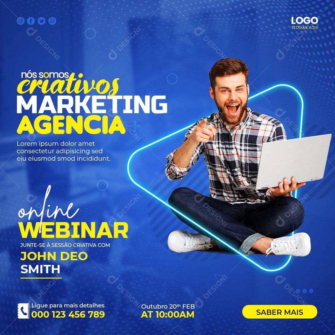 Social Media Nós Somos Criativos Marketing Agência PSD Editável