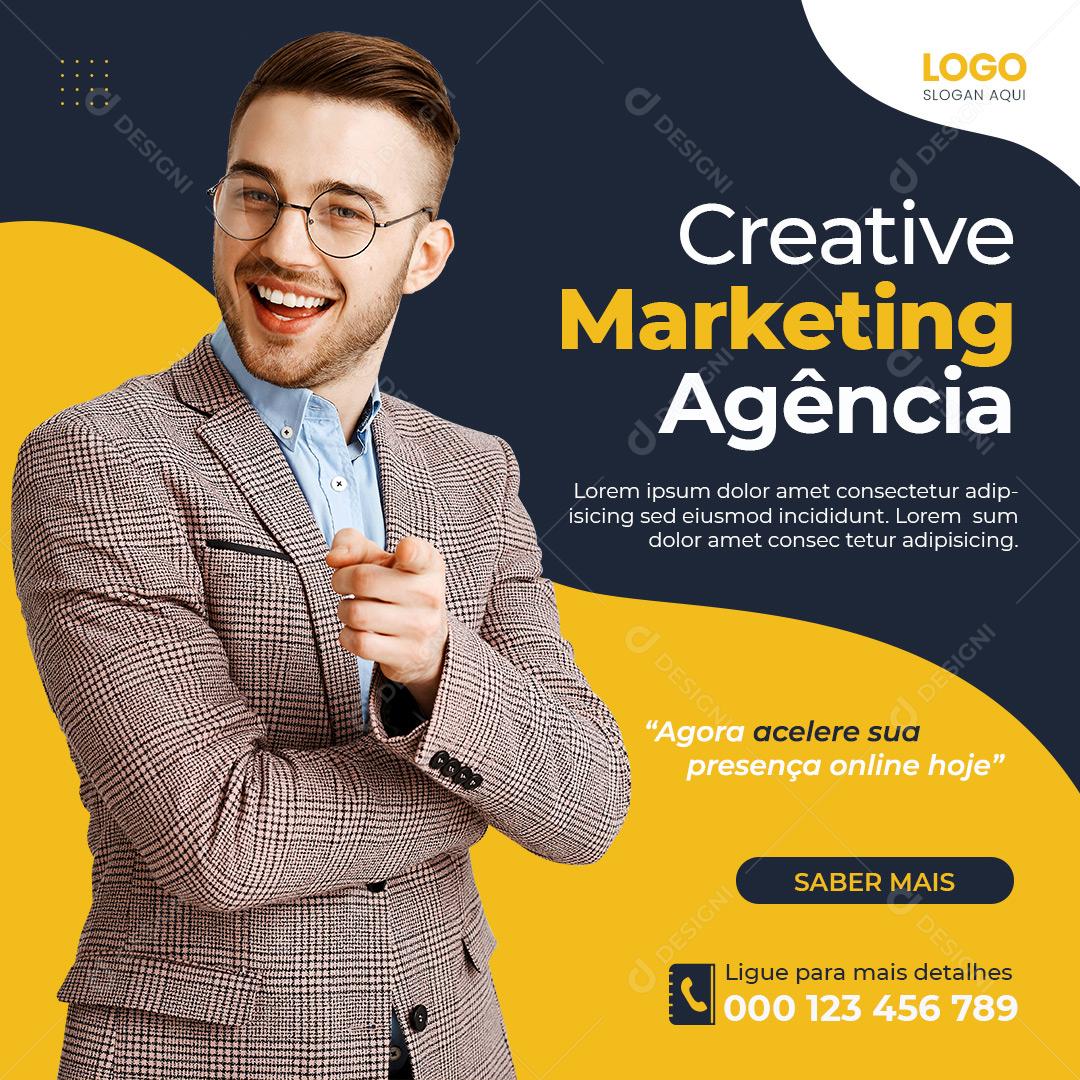 Social Media Creative Marketing Agência PSD Editável