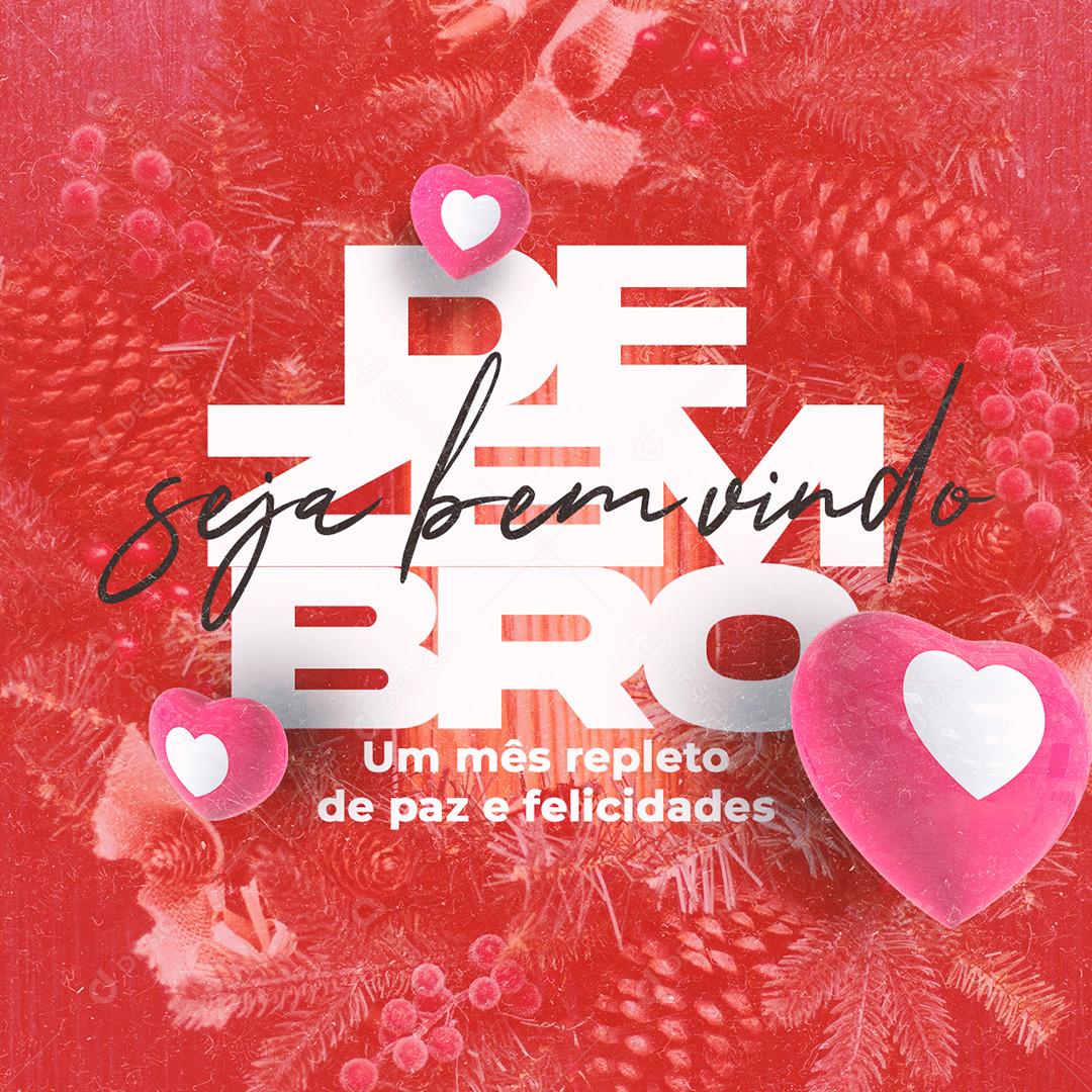 Post Inicio De Dezembro Seja Bem Vindo Social Media PSD Editável