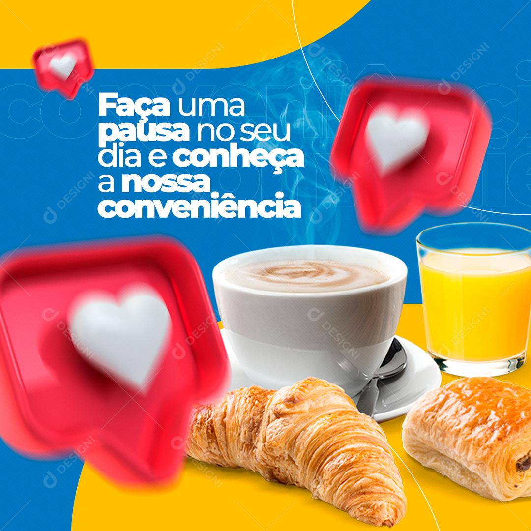 Post Posto De Gasolina Conheça Nossa Conveniência Social Media PSD Editável