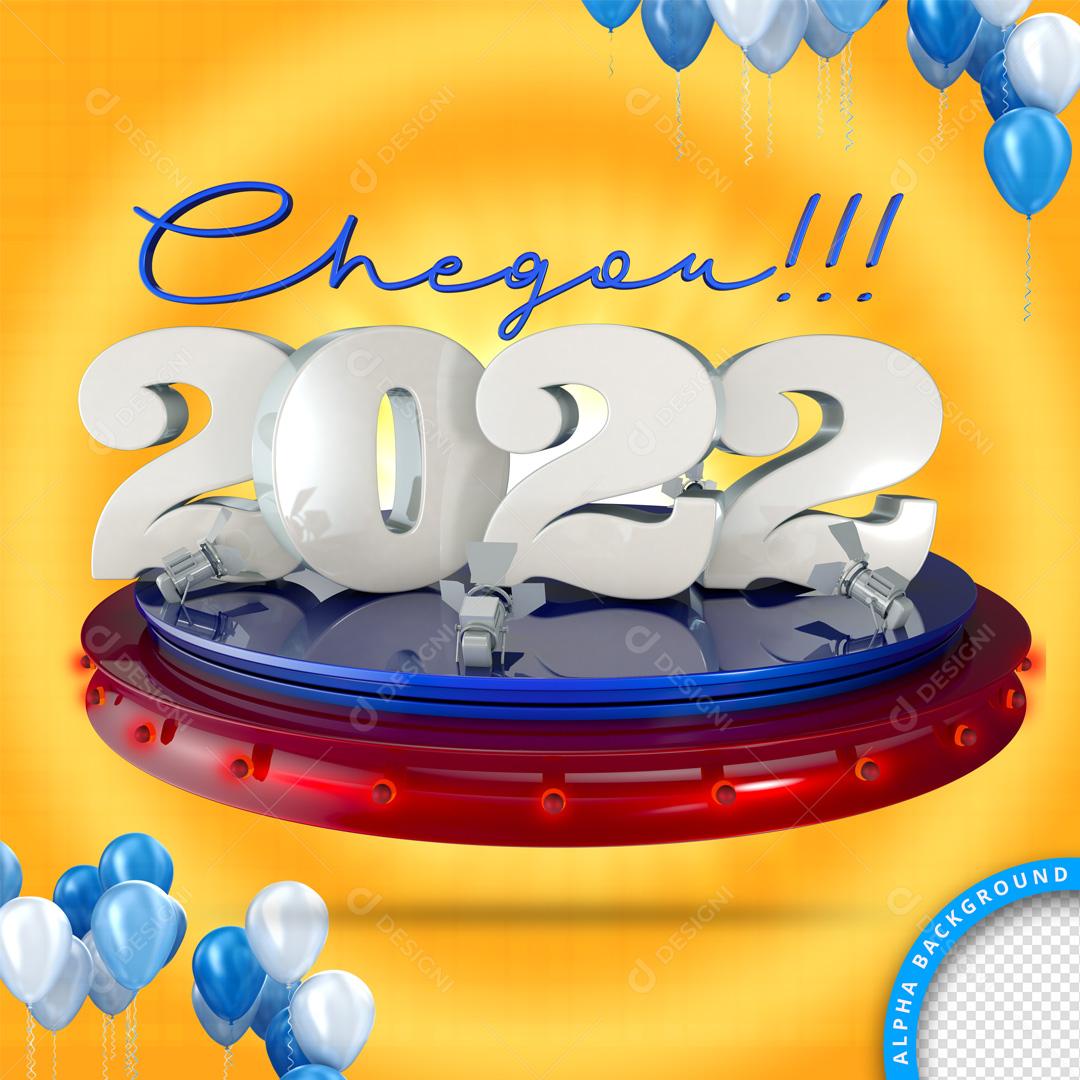 Selo 3D Para Composição Chegou 2022 PNG Transparente Sem Fundo