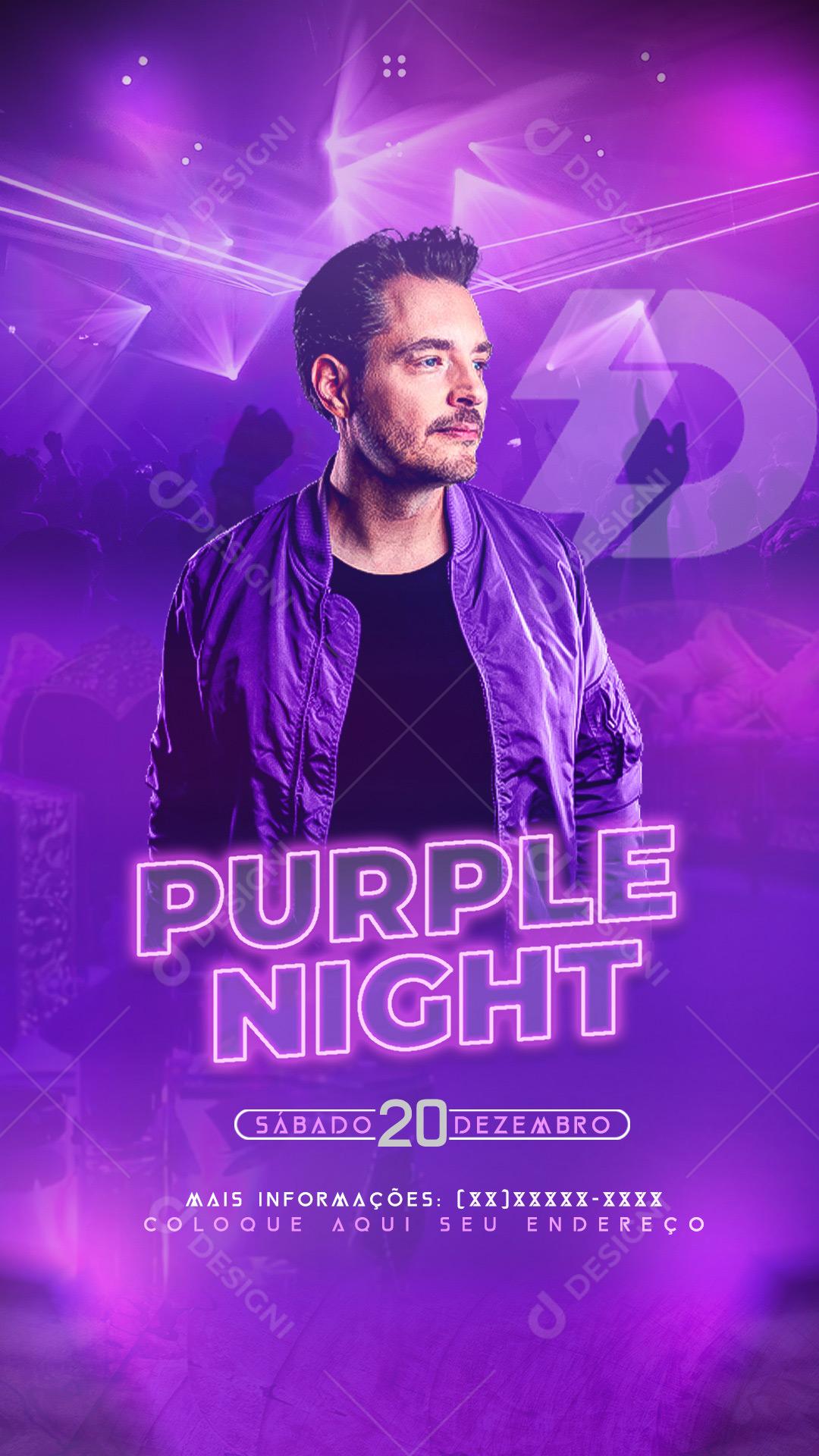 Social Media Flyers Purple Stóres Agenda PSD Editável