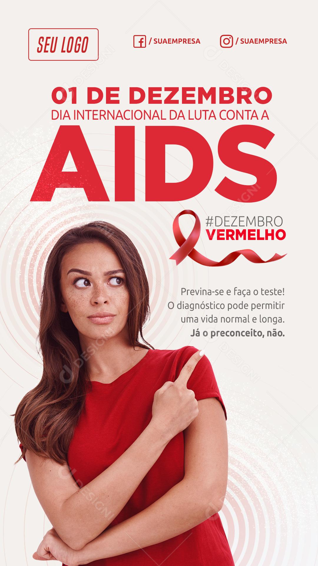 01 De Dezembro Dia Internacional Da Luta Contra A Aids Social Media PSD Editável