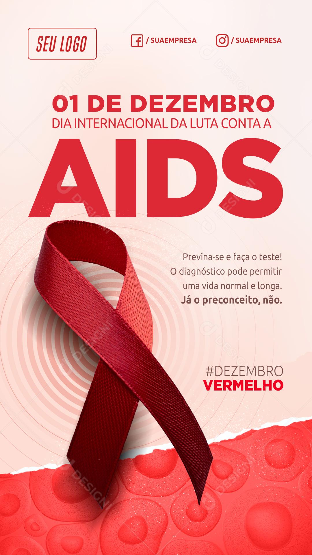 01 De Dezembro Dia Internacional Da Luta Contra A Aids Social Media PSD Editável