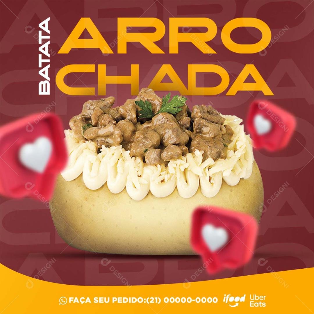 Batata Arrochada Comida Restaurante Social Media PSD Editável