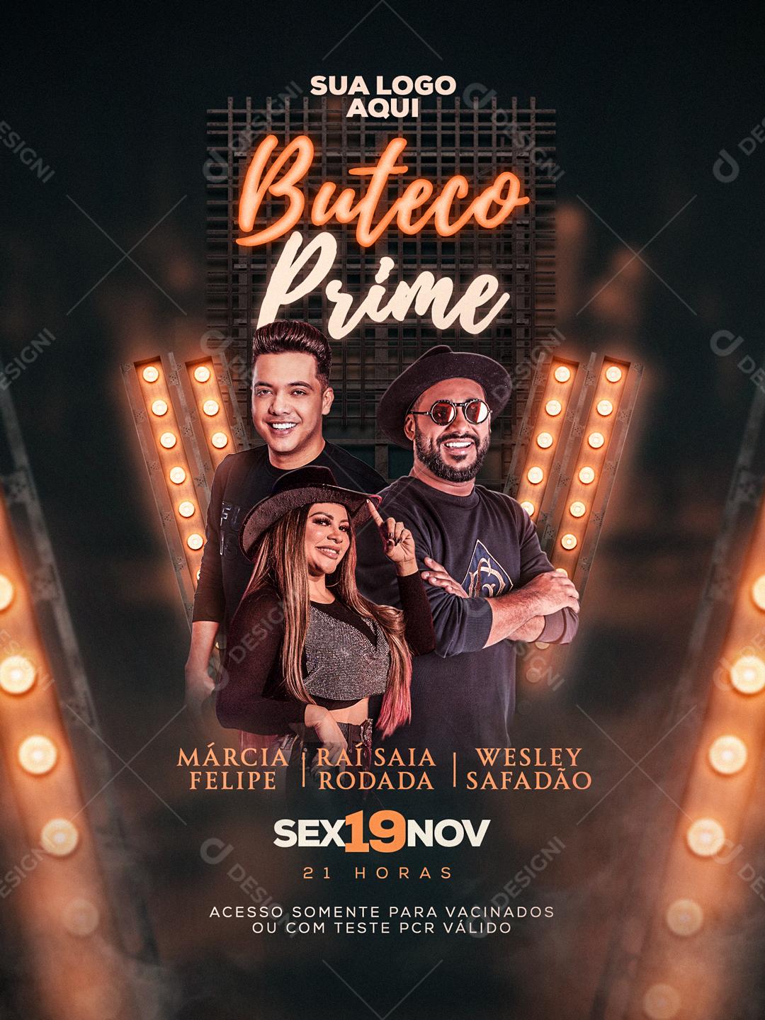 Feed Flayer Boteco Prime Marcia Felipe Social Media PSD Editável