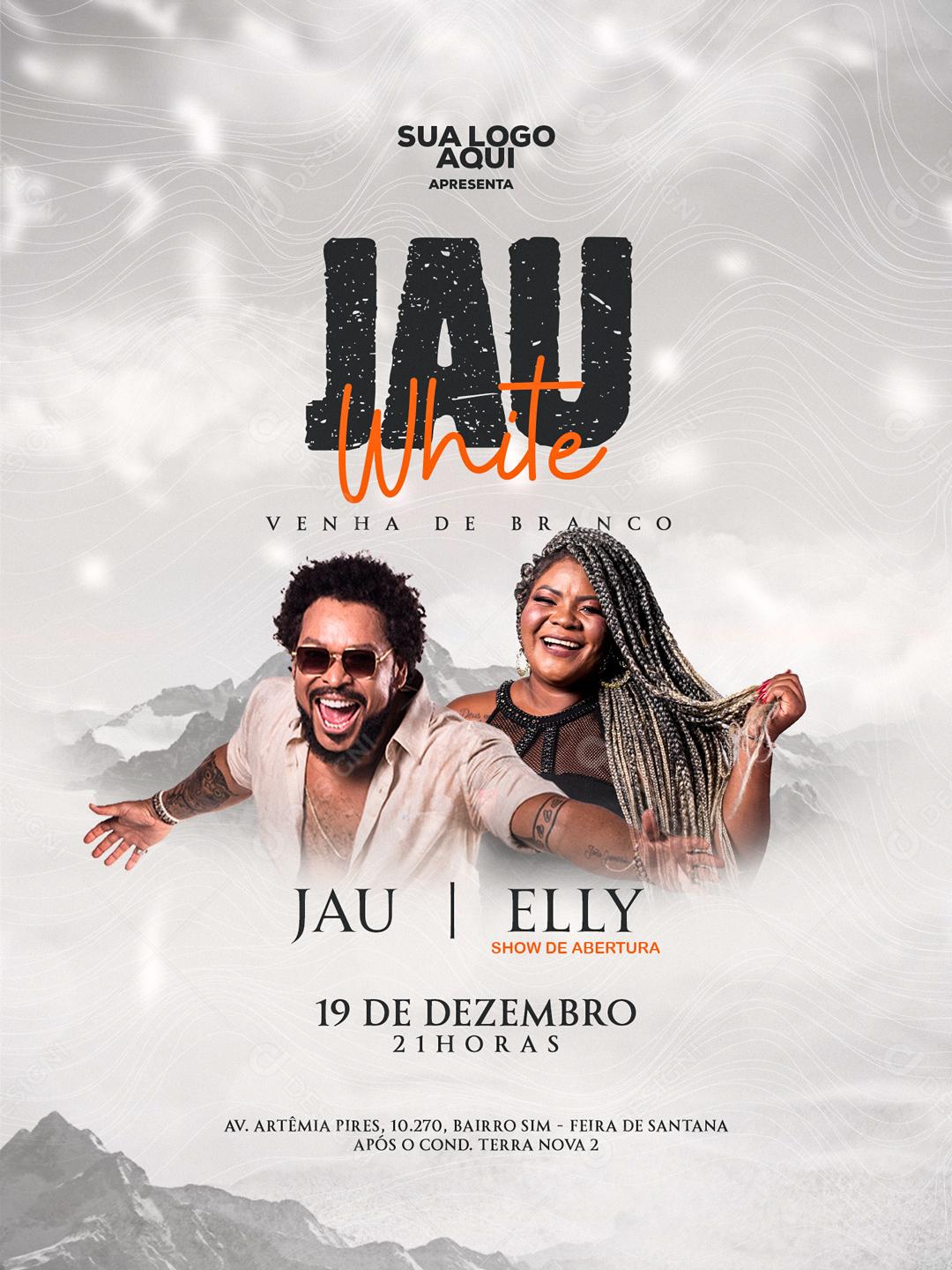 Feed Flyer Jau White Social Media PSD Editável