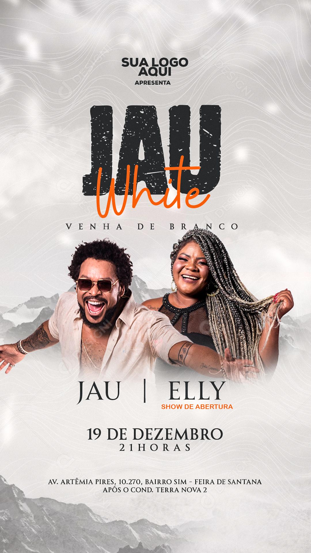 Feed Flayer Jau White Social Media PSD Editável