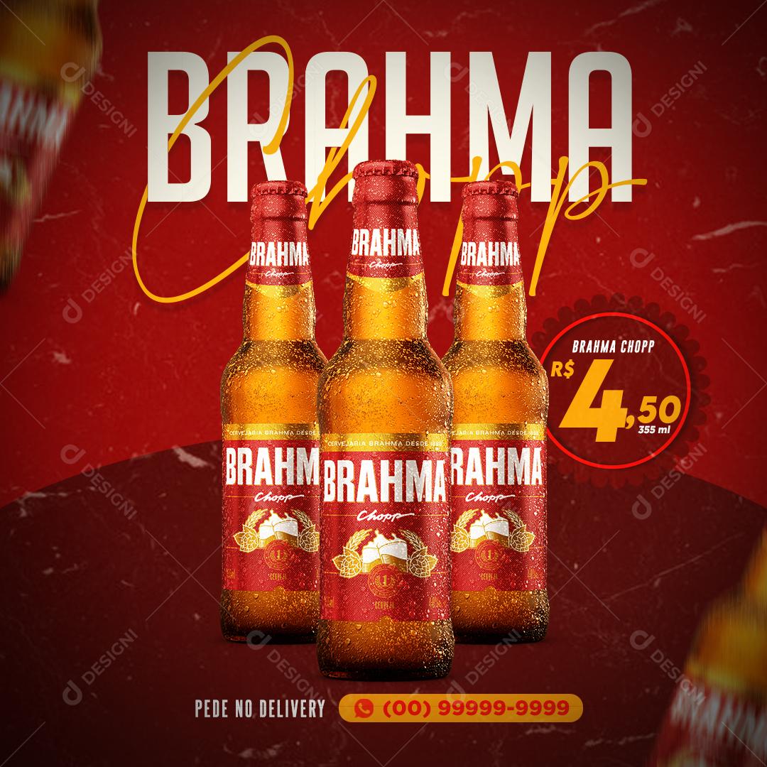 Brahma Chopp Cerveja Social Media PSD Editável