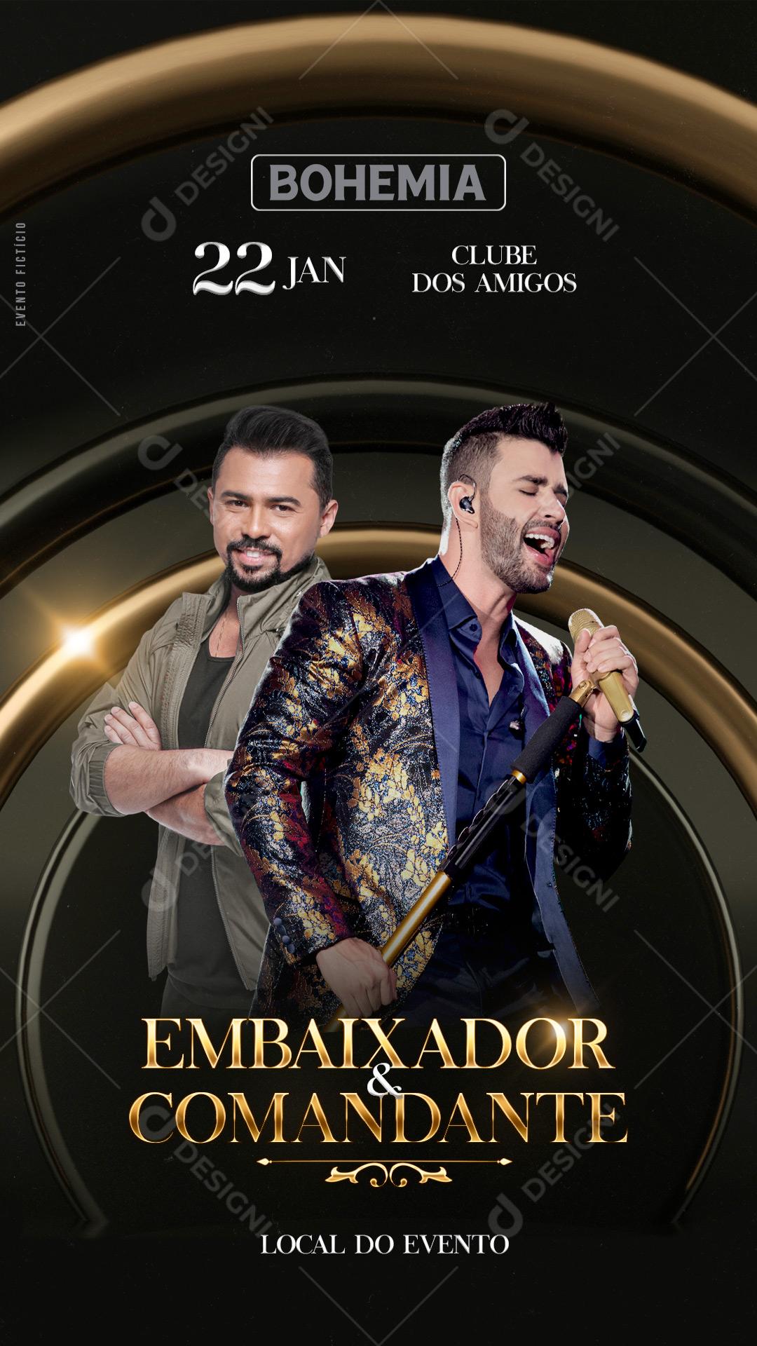 Flyers Social Media Embaixador e Comandante Club Dos Amigos PSD Editável