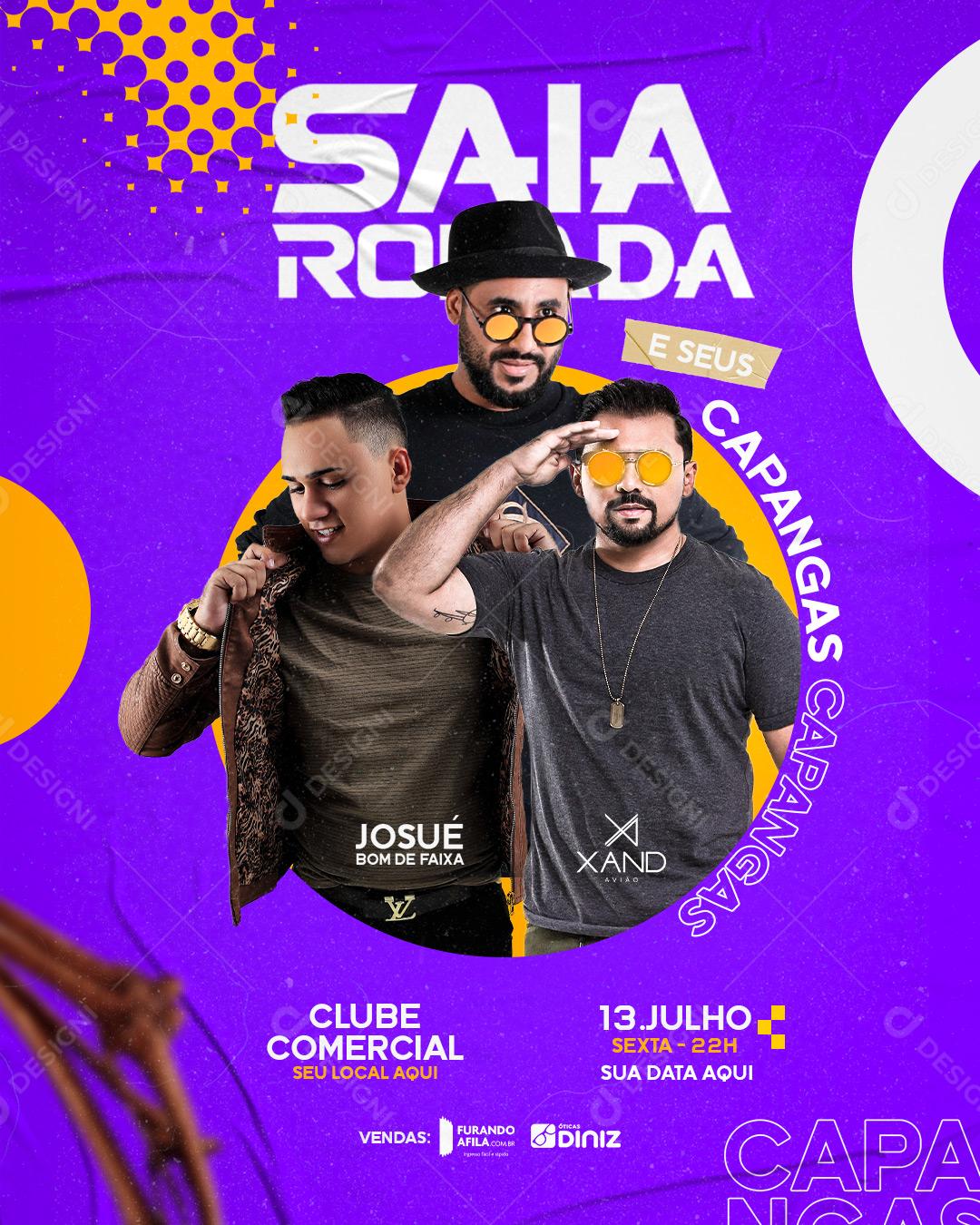 Flyers Social Media Show Evento Feed PSD Editável