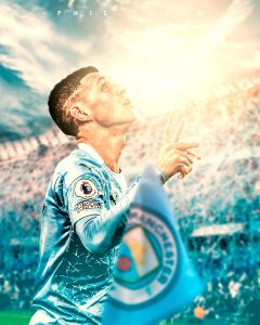 Flyer Jogador de Futebol Phil Foden Social Media PSD Editável