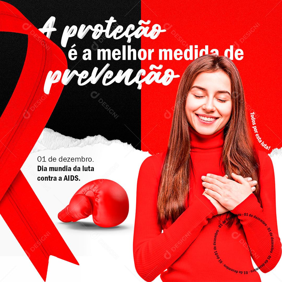 Social Media Aids A Proteção é a Melhor Medida PSD Editável