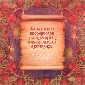 Post Feliz Natal É Tempo De Comemorar Social Media PSD Editável