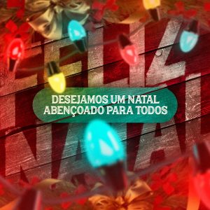 Post Feliz Natal Desejamos Um Natal Abençoado Social Media PSD Editável