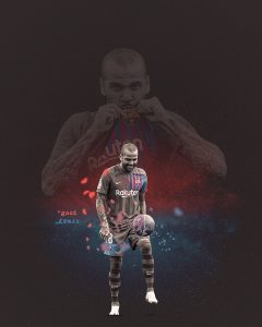 Flyer Jogador de Futebol Daniel Alves Social Media PSD Editável