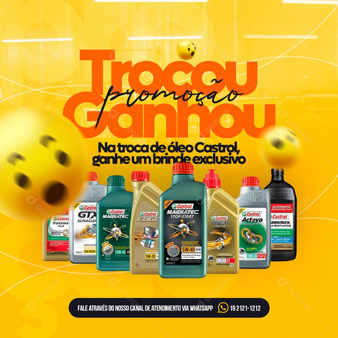 Post Oficinas Mecânicas Trocou Ganhou Social Media PSD Editável