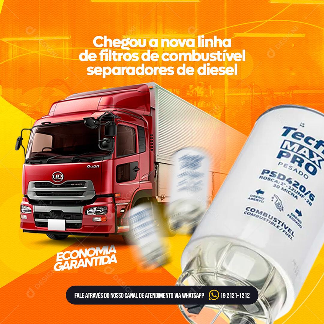 Post Oficinas Mecânicas Nova Linha De Filtros Social Media PSD Editável