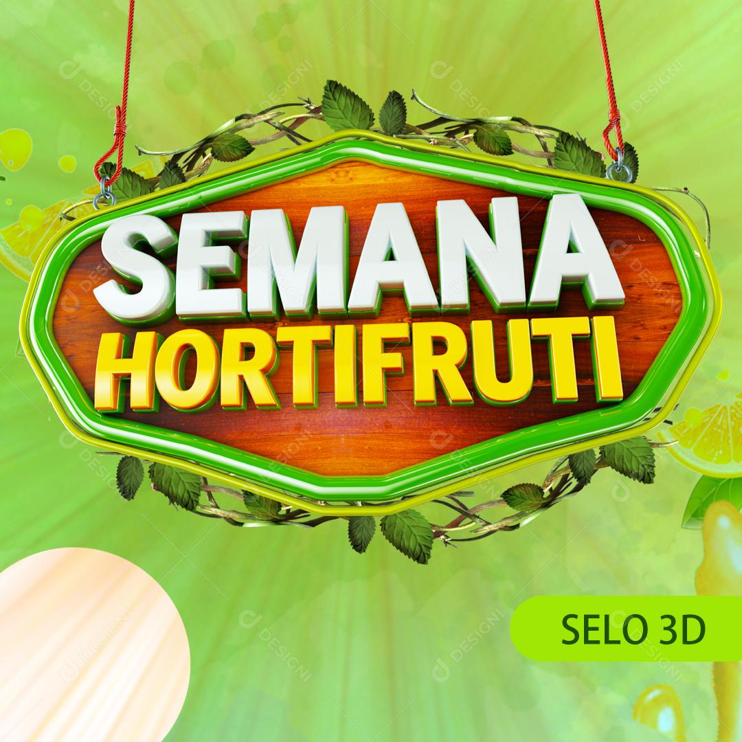 Selo 3D Para Composição Semana Hortifrúti