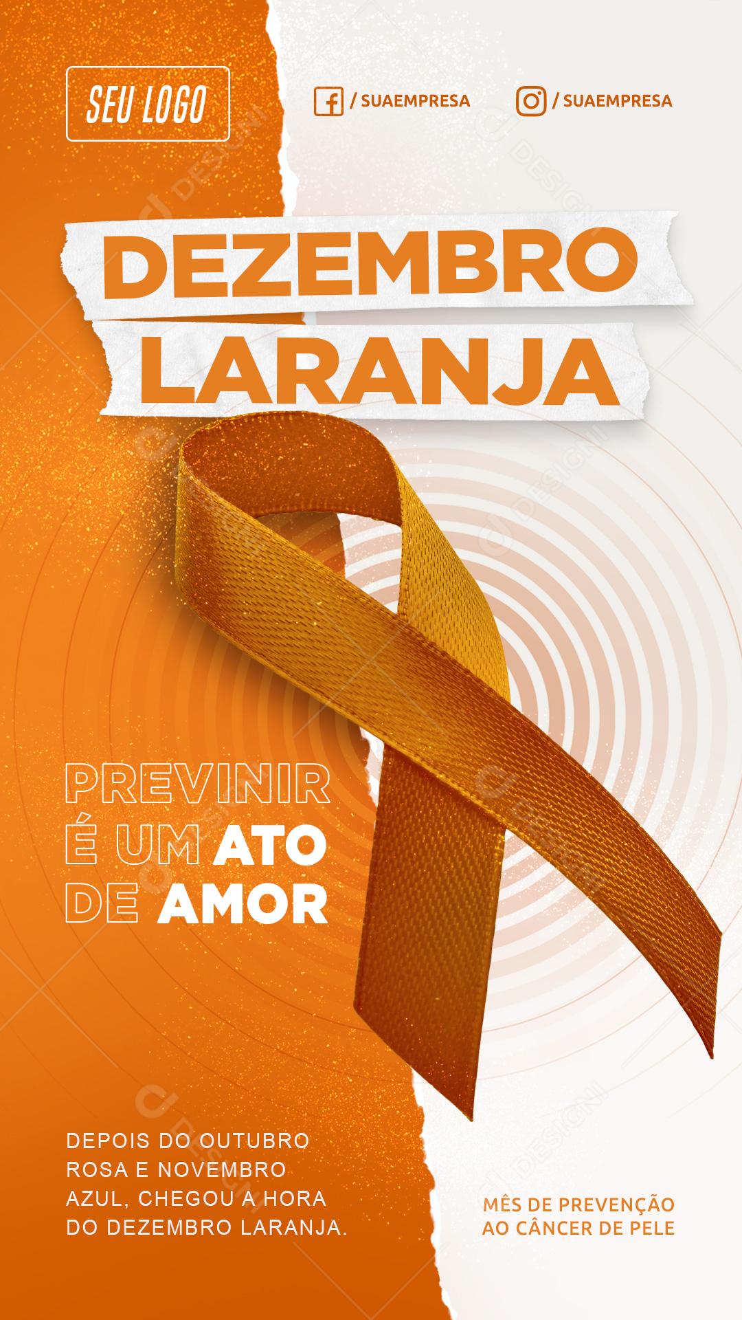 Dezembro Laranja Mês De Prevenção Ao Câncer De Pele Social Media PSD Editável