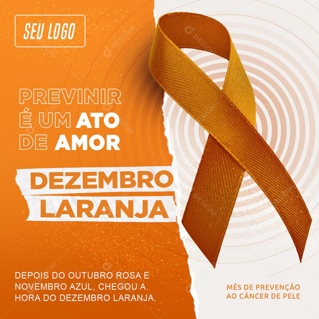 Dezembro Laranja Mês De Prevenção Ao Câncer De Pele Social Media PSD Editável