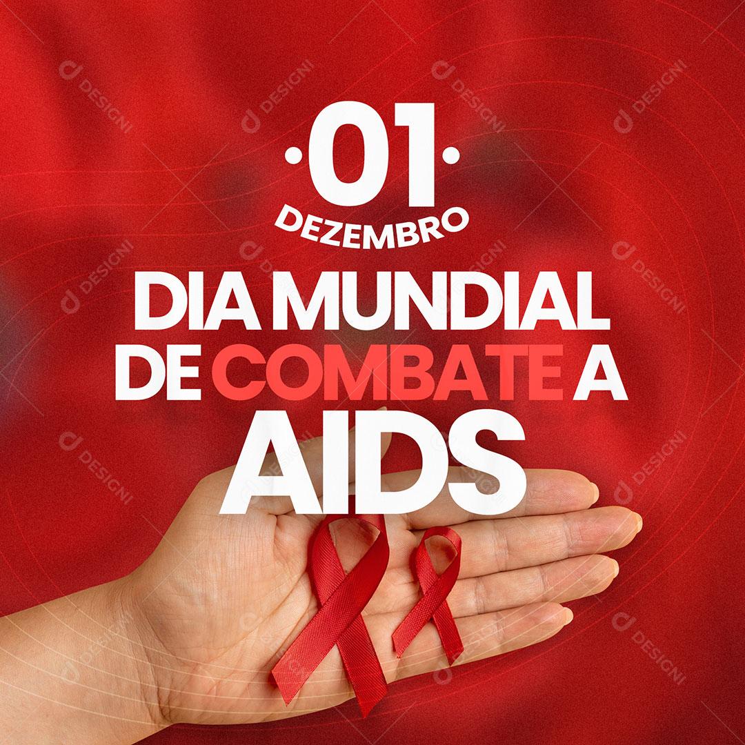 01 Dezembro Dia Mundial De Combate A Aids Social Media PSD Editável