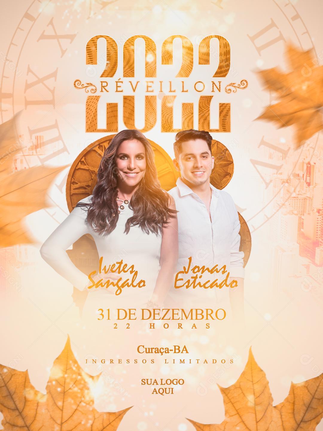 Feed Flyer 2022 Réveillon Ivete Sangalo Social Media PSD Editável
