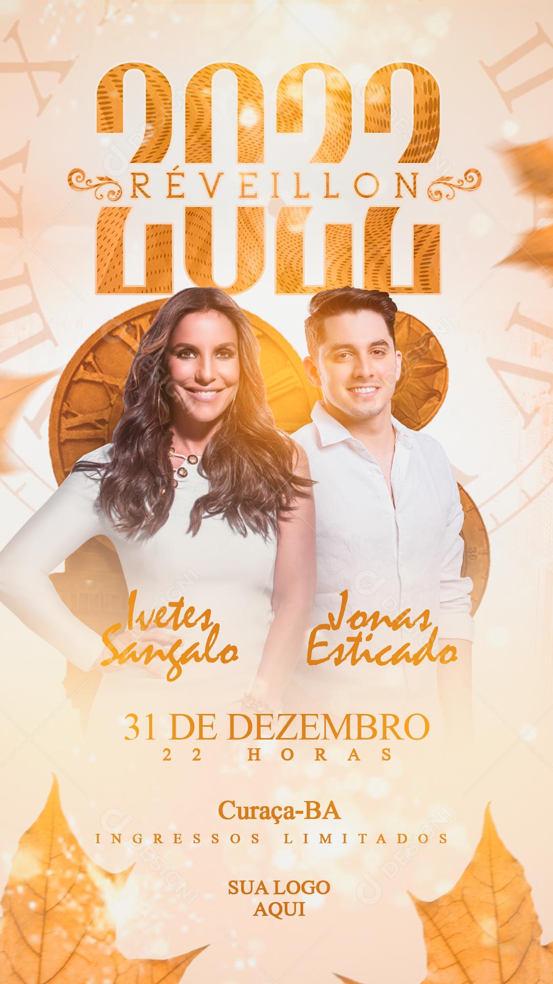 Feed Flayer 2022 Réveillon Ivete Sangalo Social Media PSD Editável