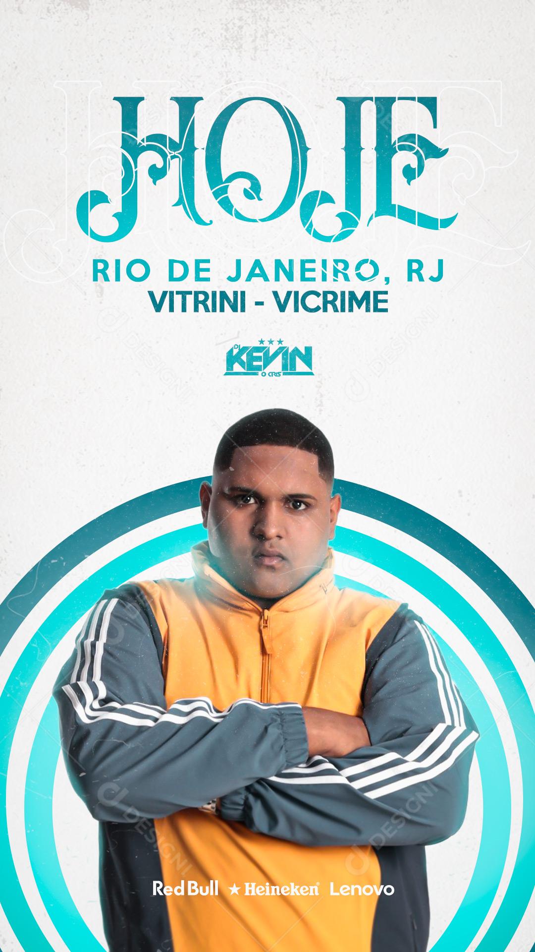 Social Media Flyers Shows Eventos Kevin O Cris Stories PSD Editável