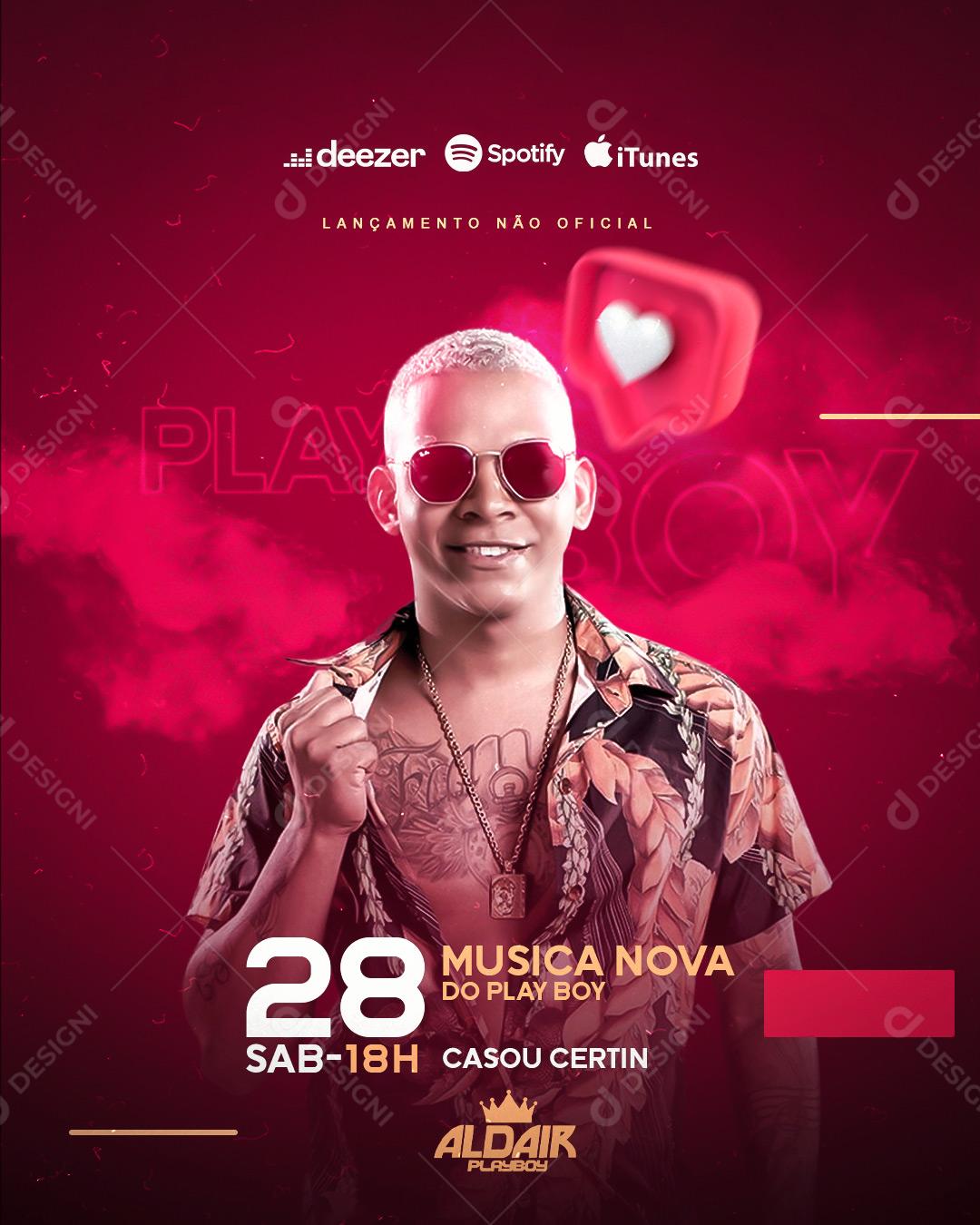 Flyers Social Media Show Eventos Aldair PlayBoy PSD Editável