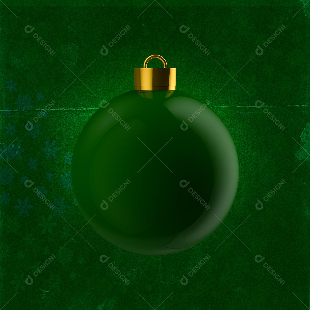 Elemento 3D Para Composição Bola De Natal Enfeite PSD Editável