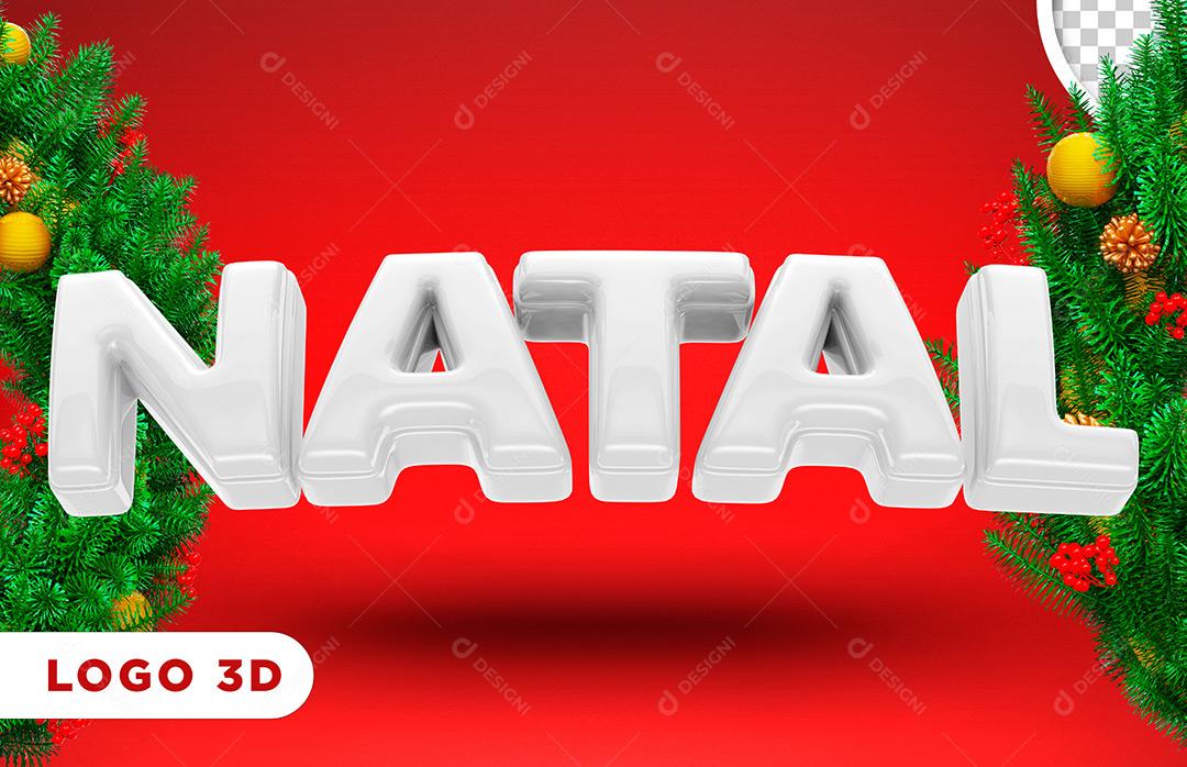 Social Media Texto 3D De Natal PSD