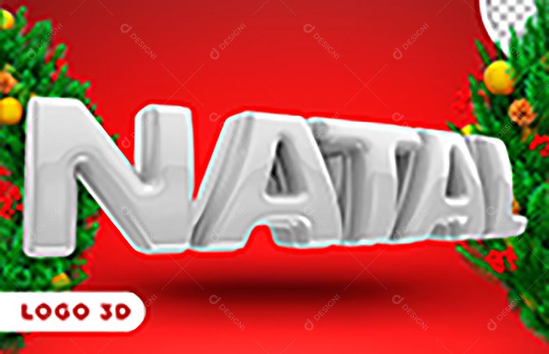 Texto 3D Social Media Natal Para Composição PSD