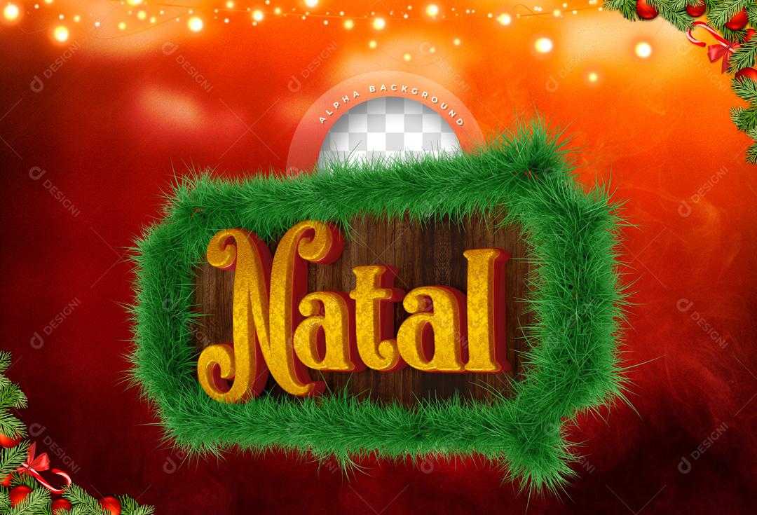 Selo 3D Para Composição Natal PNG Transparente Sem Fundo