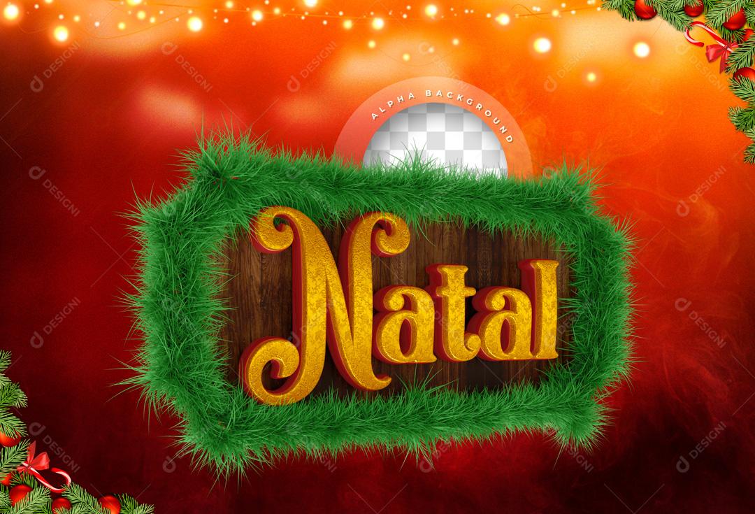 Selo 3D Para Composição Natal PNG Transparente Sem Fundo