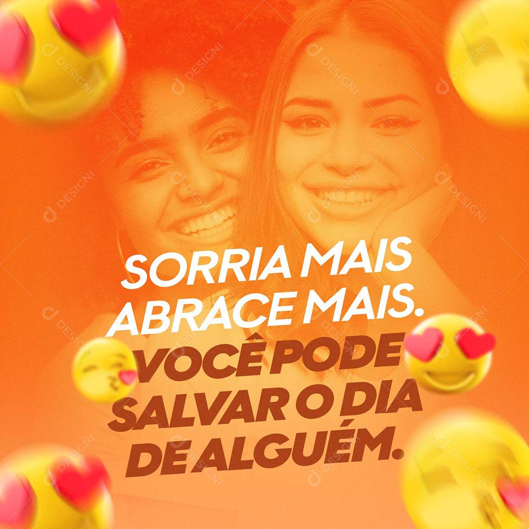 Post Dezembro Laranja Sorria Mais Abrace Mais Social Media PSD Editpavel