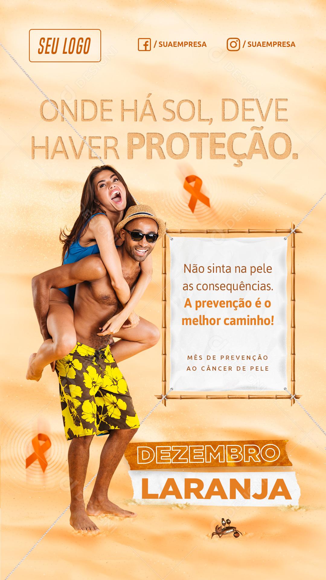 Aonde Há Sol Deve Haver Proteção Social Media PSD Editável