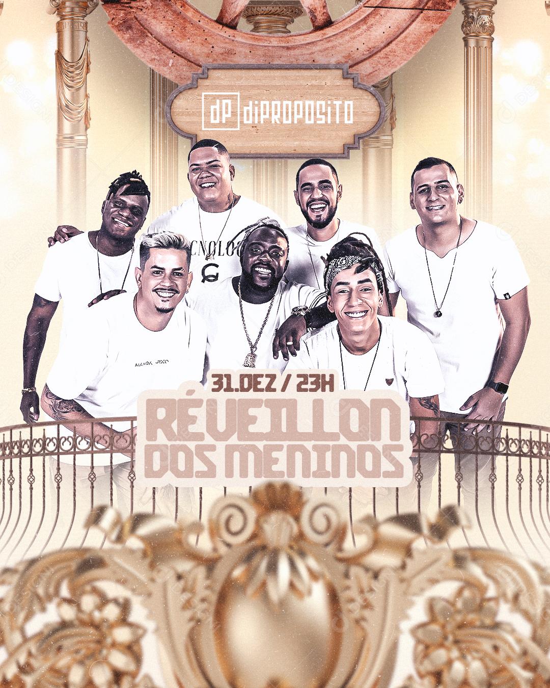 Flyers Social Media Reveion Dos Meninos  Di Proposito PSD Editável