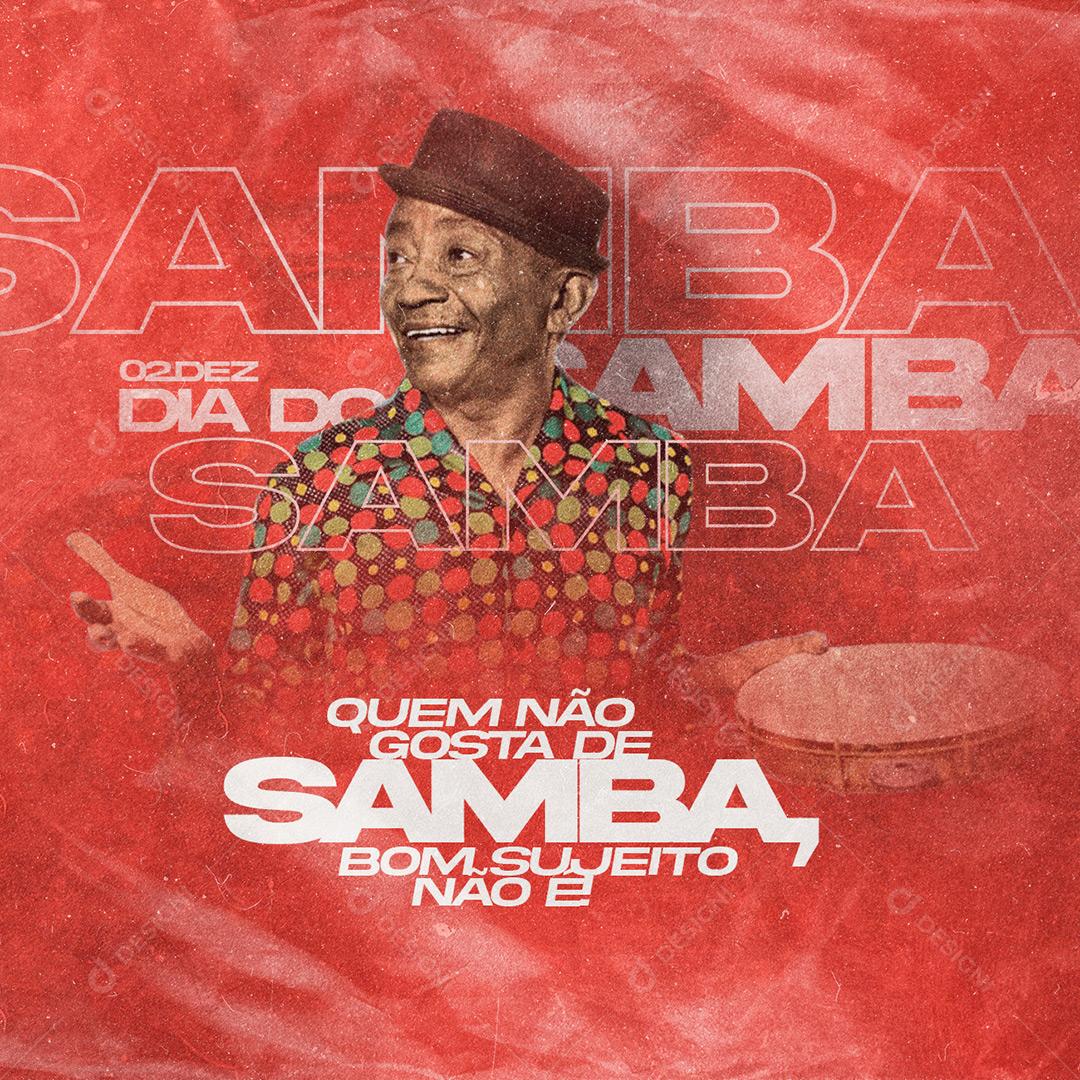 Samba Social Media Dia 2 De Dezembro PSD Editável