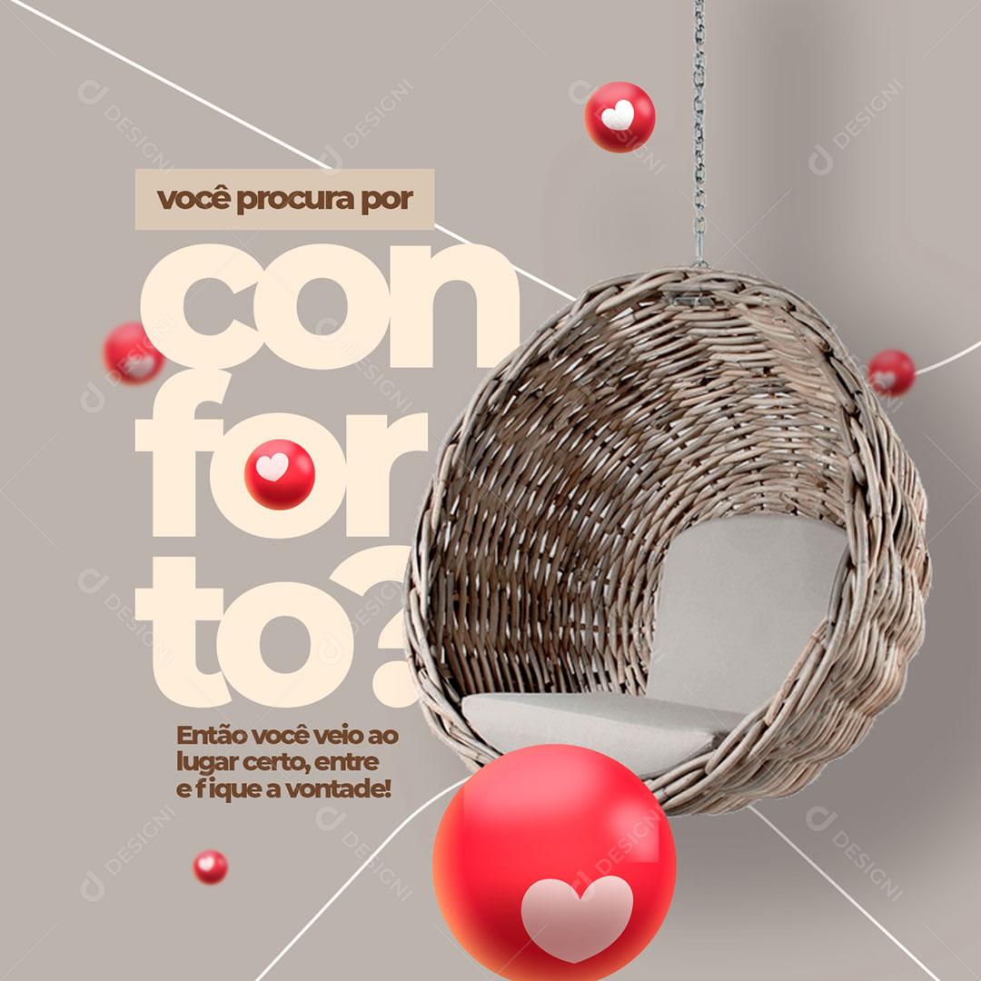 Social Media Lojas Confortos Móveis PSD Editável