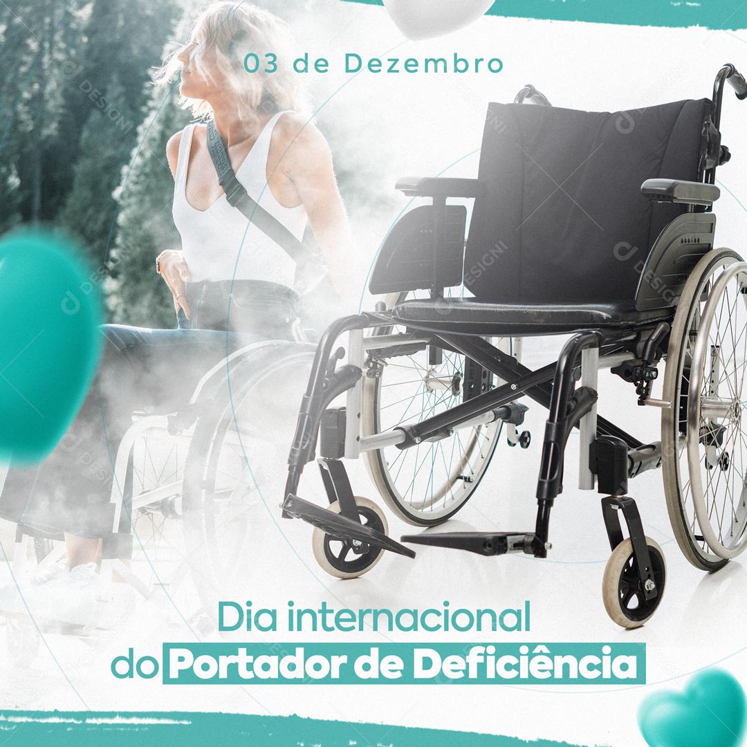 Dia Internacional Do Portador De Deficiência Social Media PSD Editável
